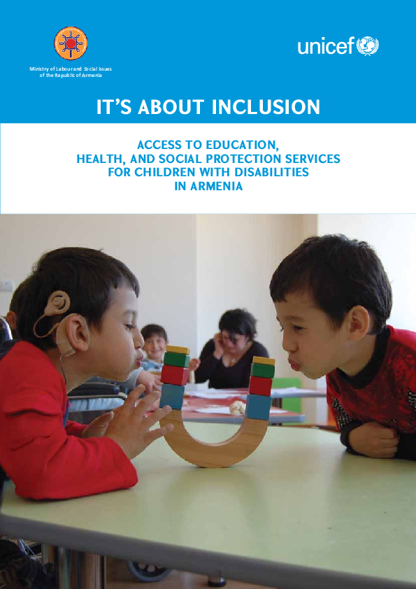 It’s about Inclusion. Access to Education, Health, and Social Protection Services for Children with Disabilities in Armenia