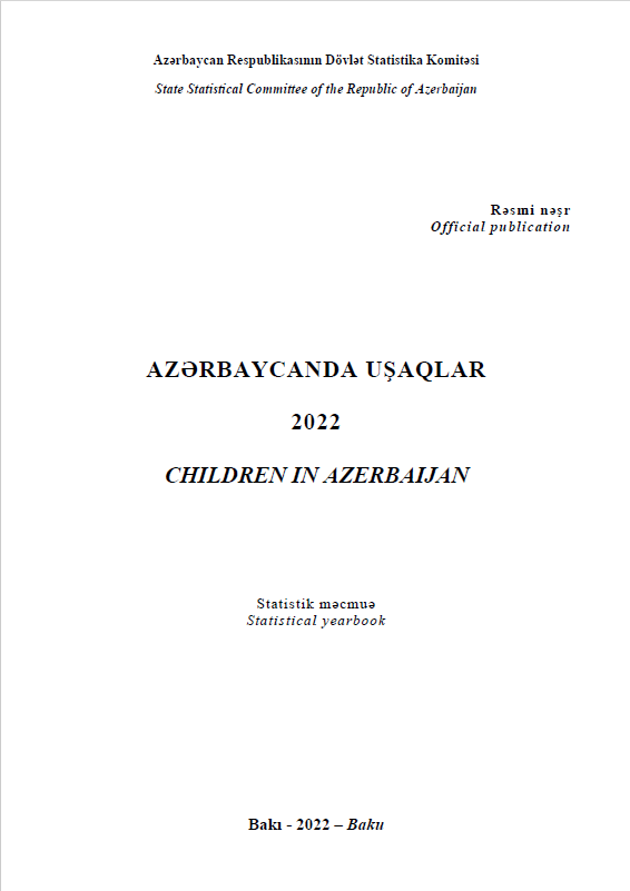 Children in Azerbaijan: statistical yearbook (2022)