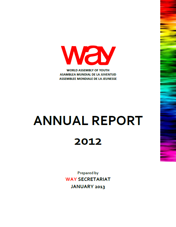 Annual report of the World Assembly of Youth (2012)