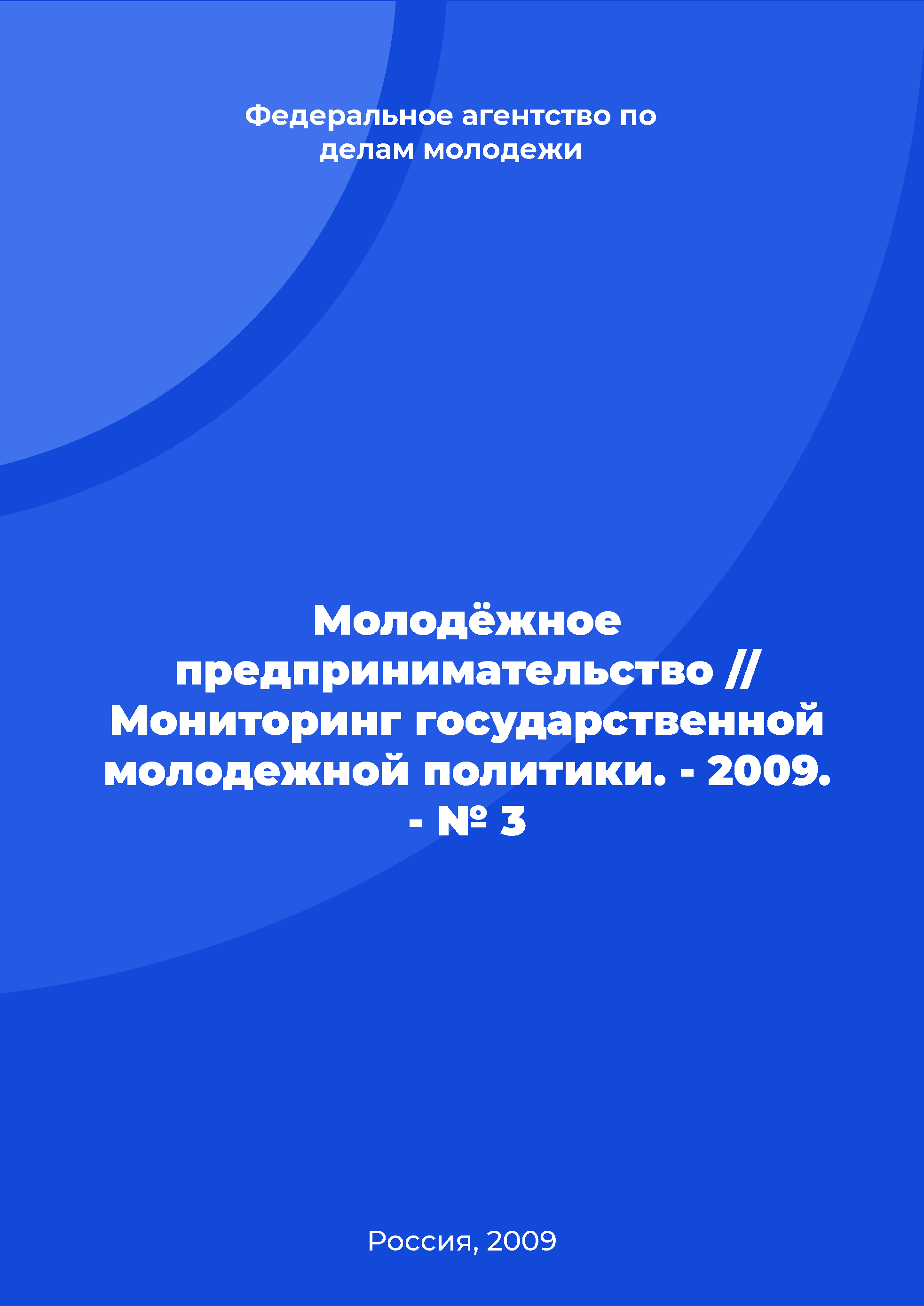 Молодёжное предпринимательство // Мониторинг государственной молодежной политики. - 2009. - № 3