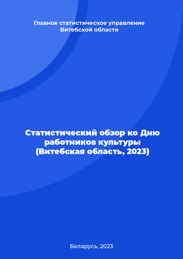 Statistical review for the Day of Cultural Workers (the Vitebsk Region, 2023)