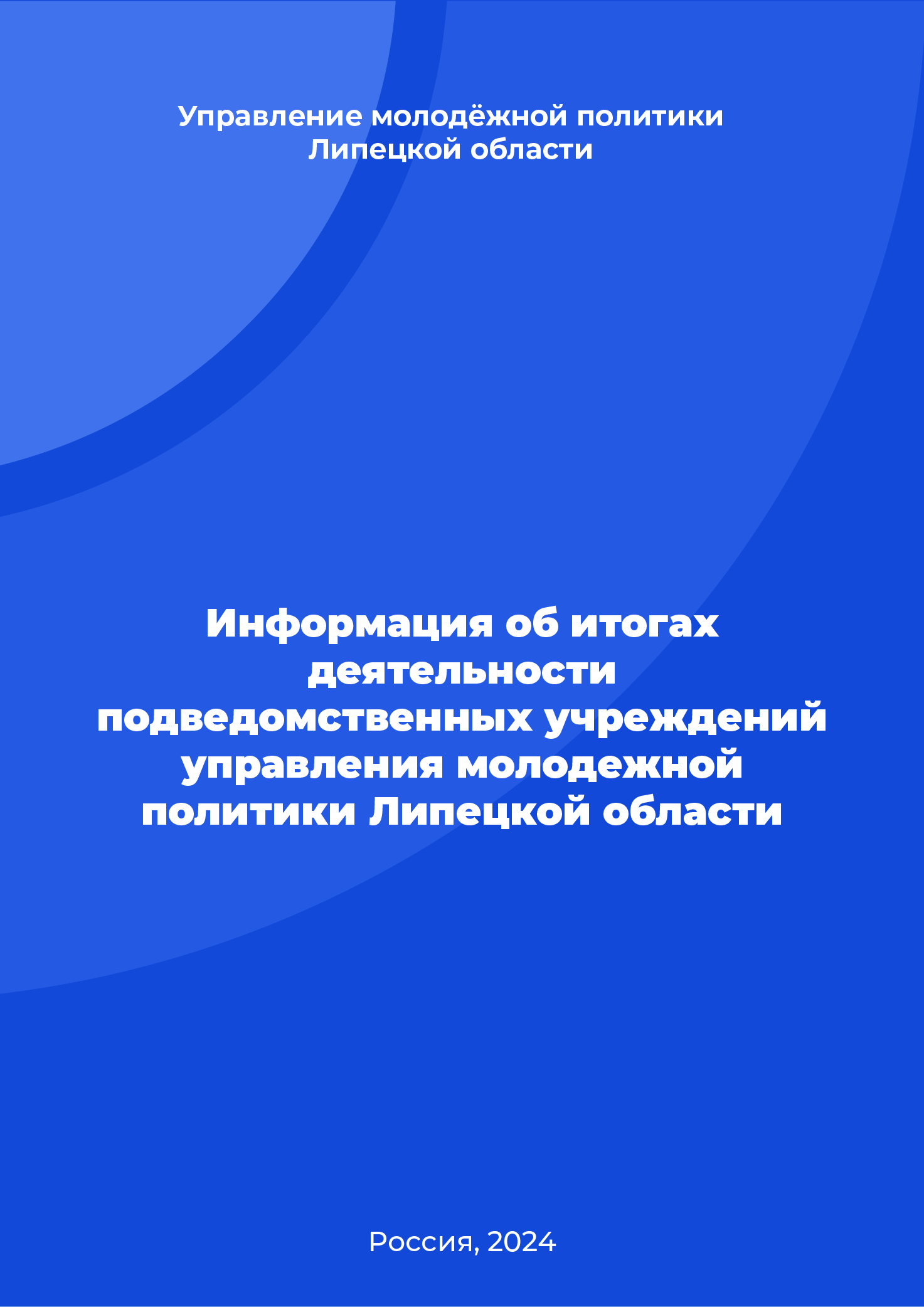 Information on the performance of subordinate institutions of the Lipetsk Region Youth Policy Department